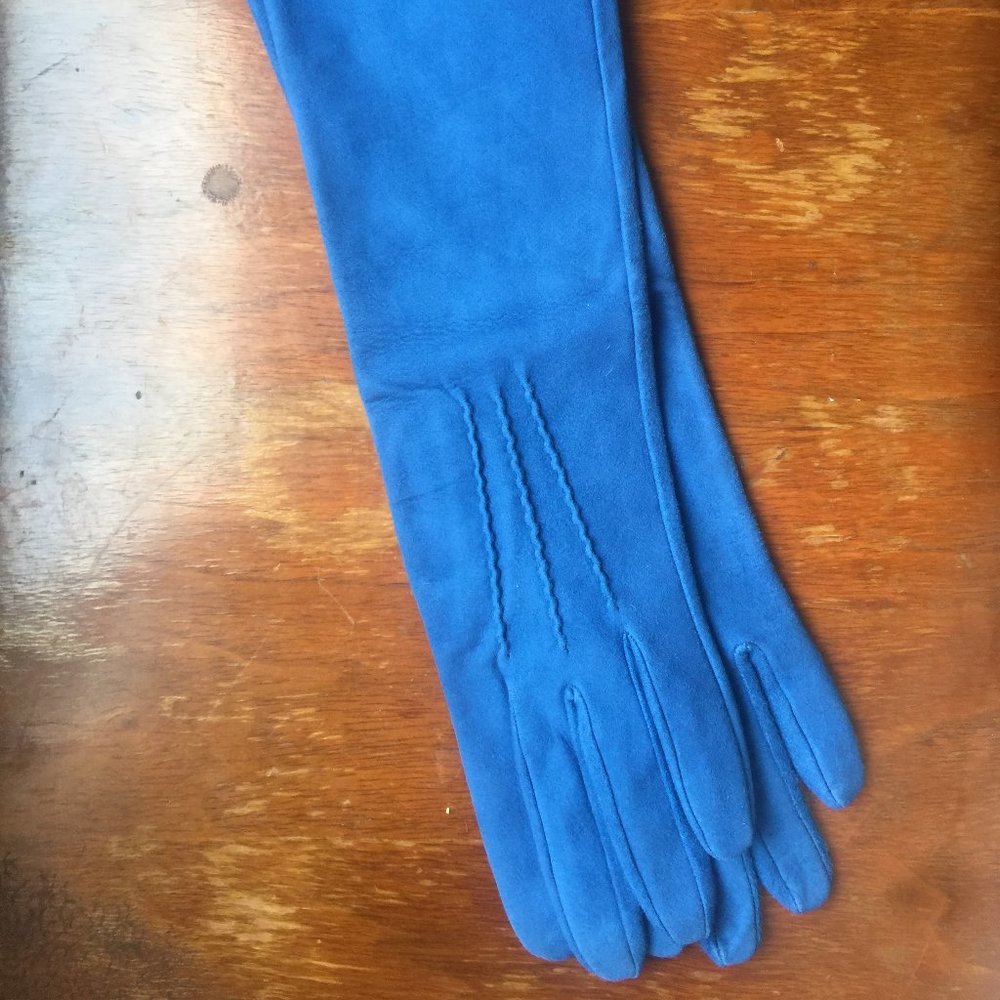 Giorgio Armani Elbow Length Suede Gloves  - New
